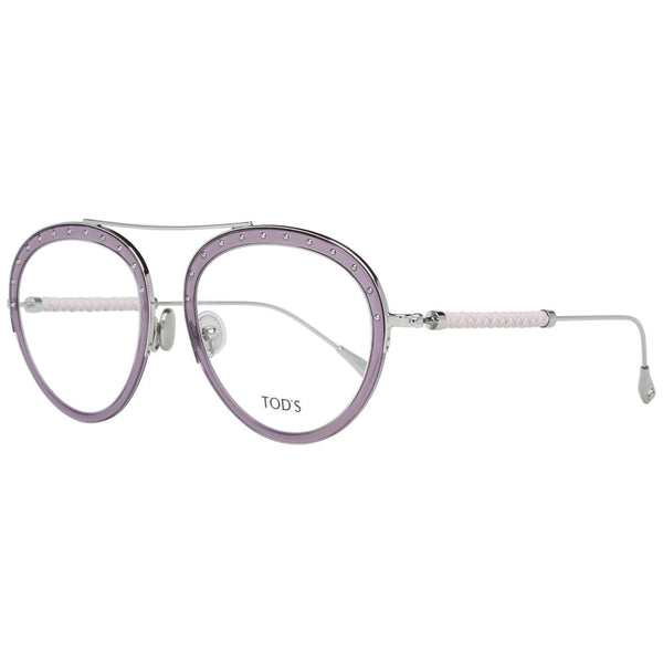 Tod's TO-1003188 Metal and leather eyeglasses in purple