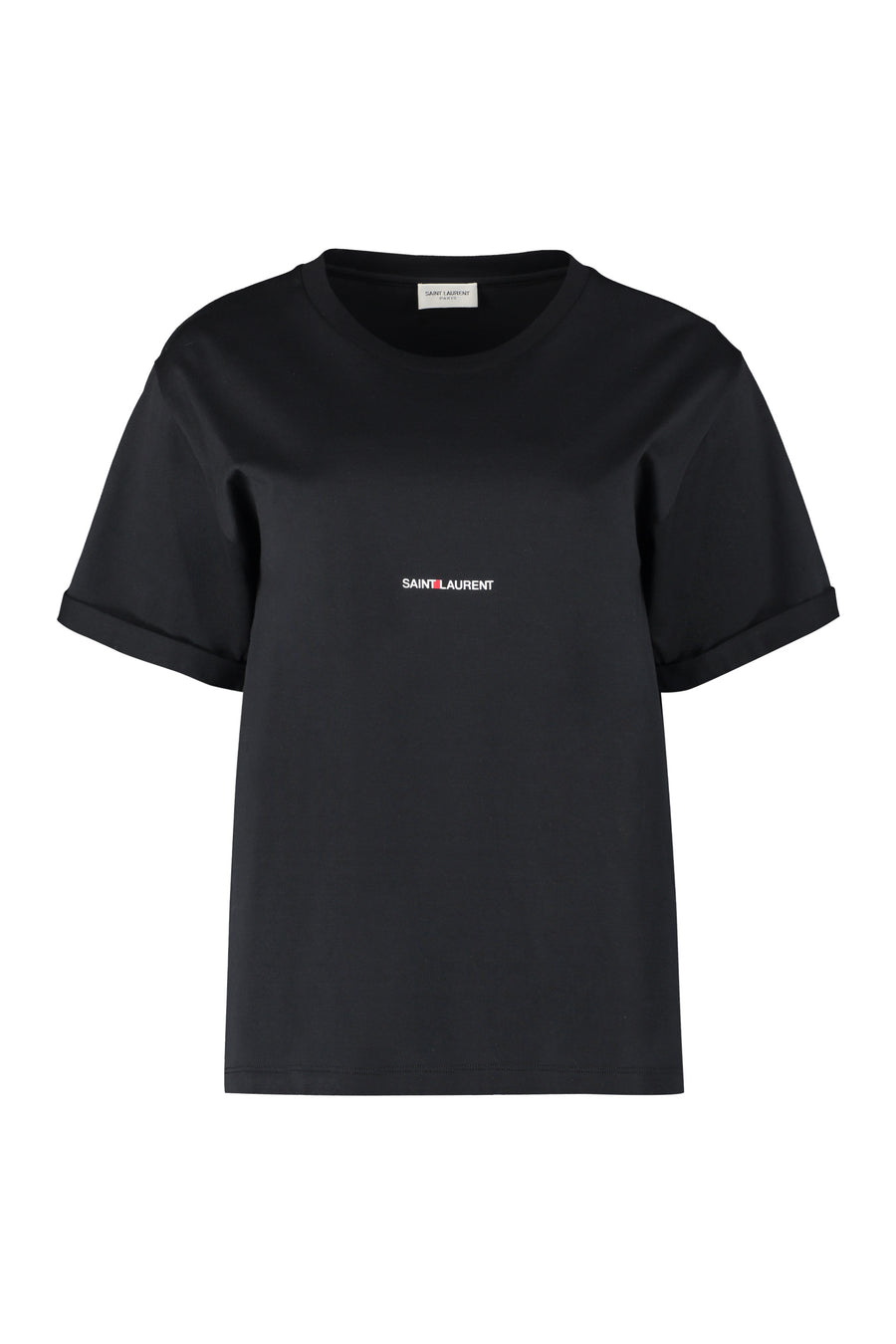Cotton Crew-Neck T-Shirt Black T-shirts & Jerseys