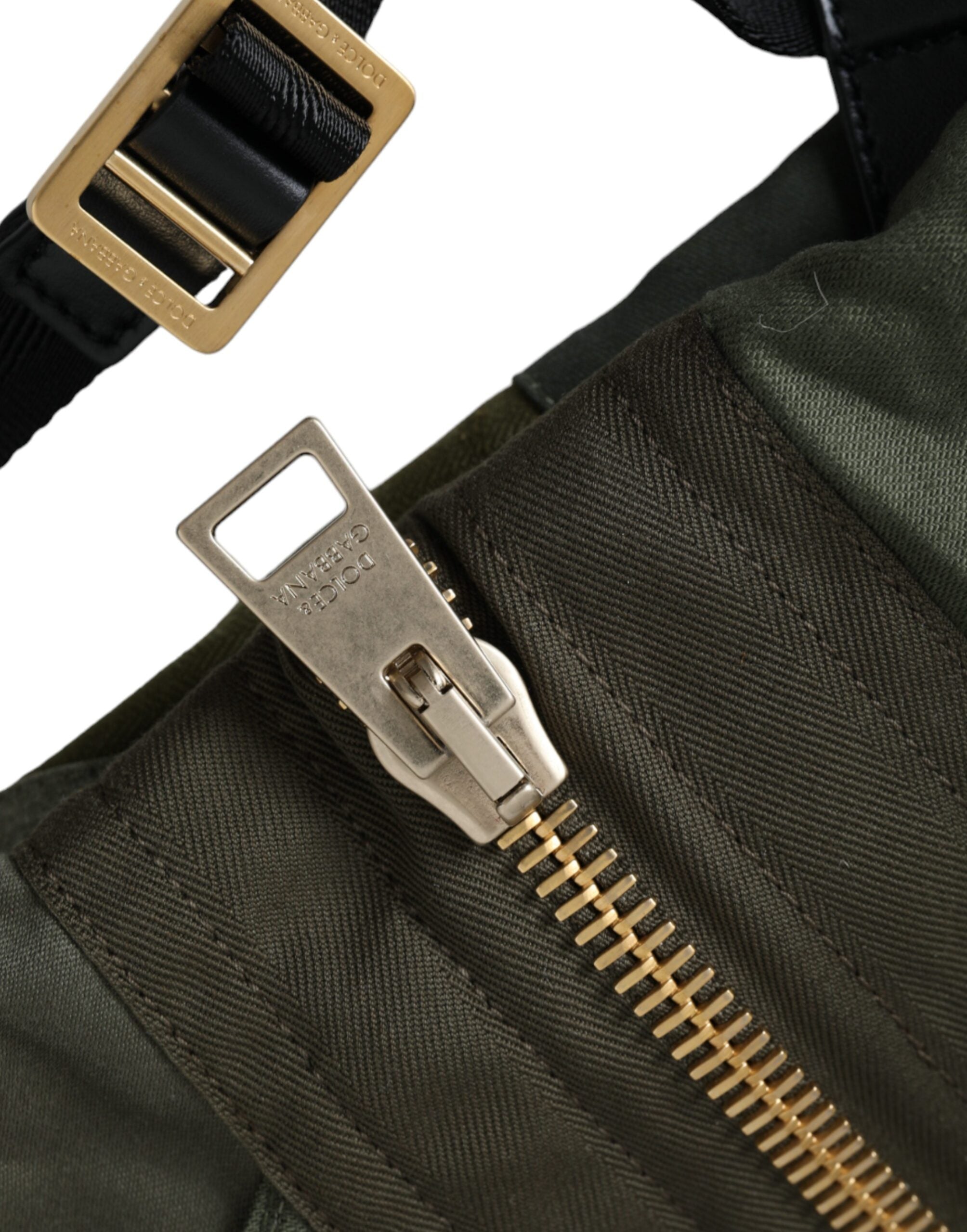 Military Green Patchwork Rucksack Backpack Bag Canvas