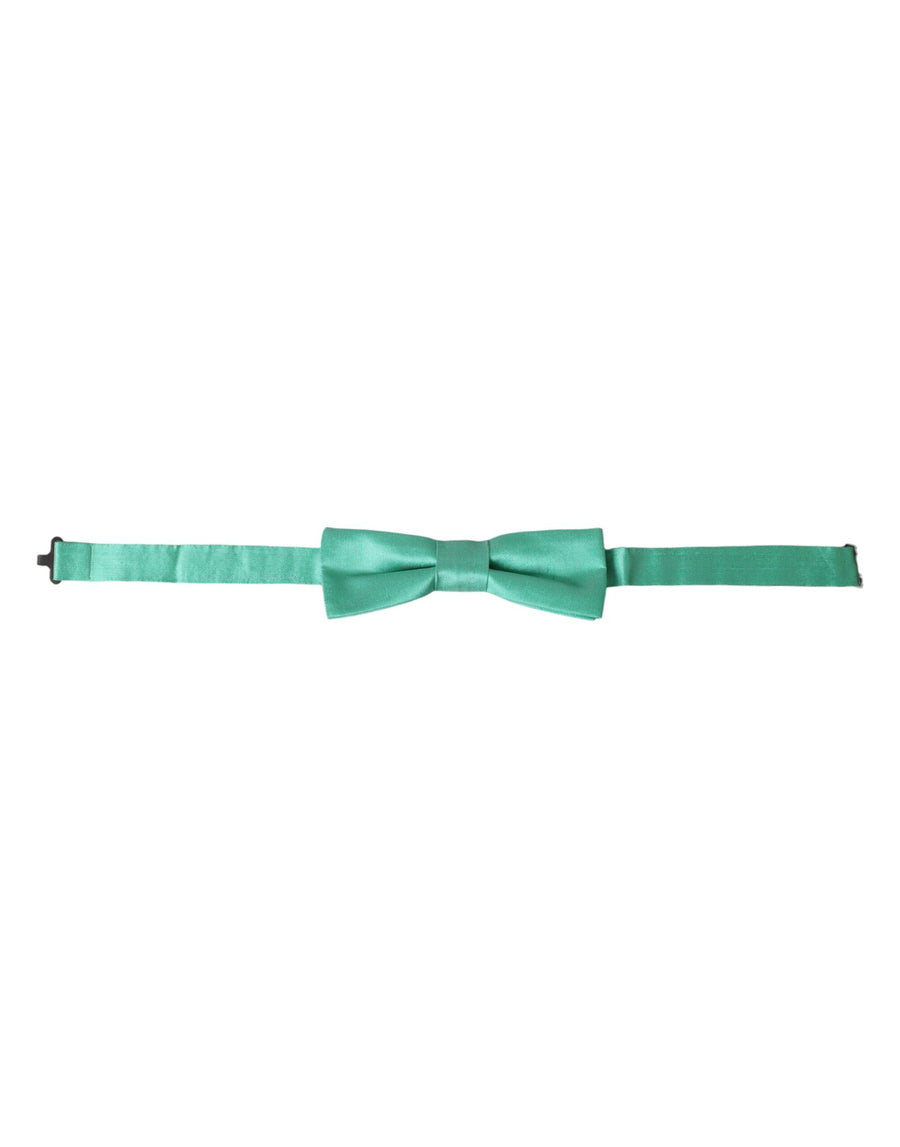 Dolce & Gabbana 100% Silk bow tie in green