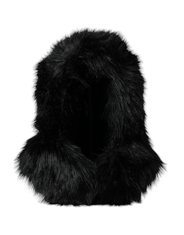Dolce & Gabbana HAT9569 85% Modacrylic winter hat in black