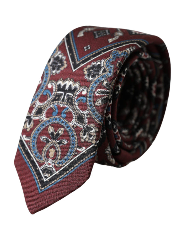 Dolce & Gabbana 100% Silk necktie in burgundy