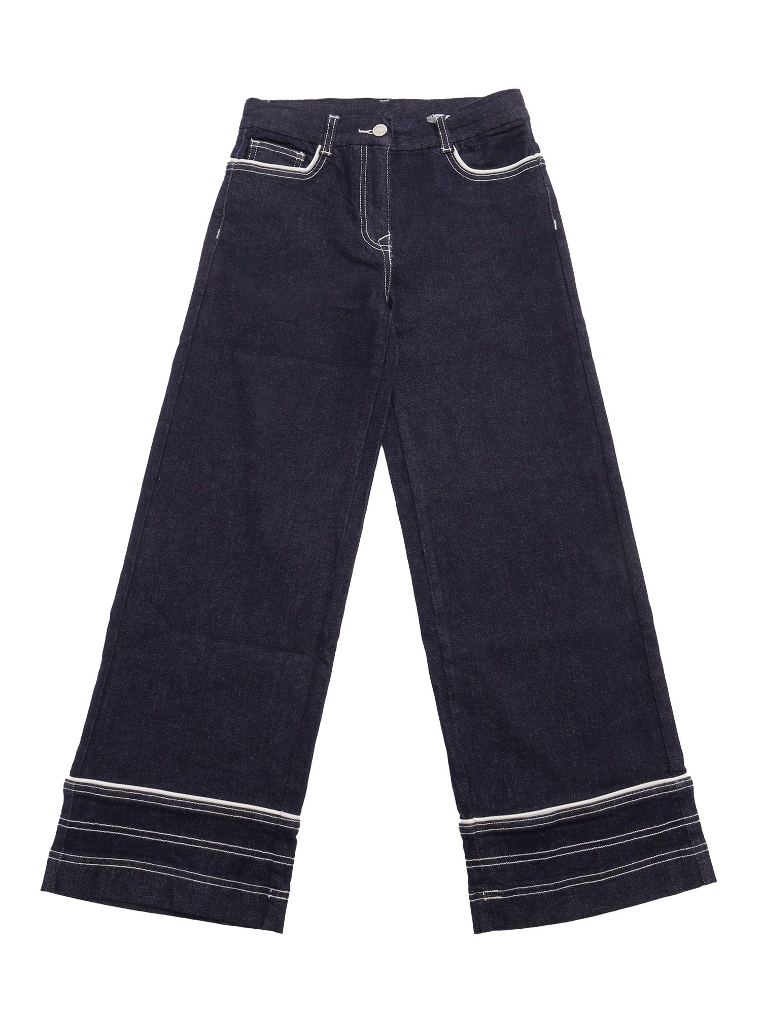 HEART POCKETS JEANS Blue Cottone Polyester Elastan