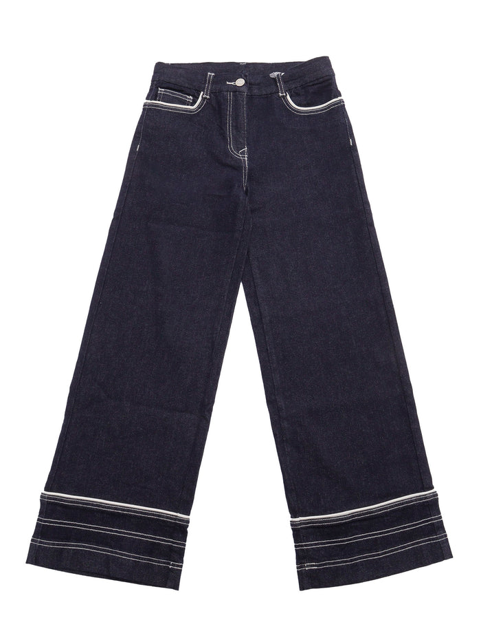 HEART POCKETS JEANS Blue Cottone Polyester Elastan