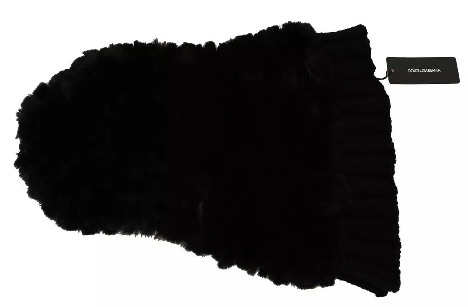 Dolce & Gabbana 85% Cashmere scarf in black