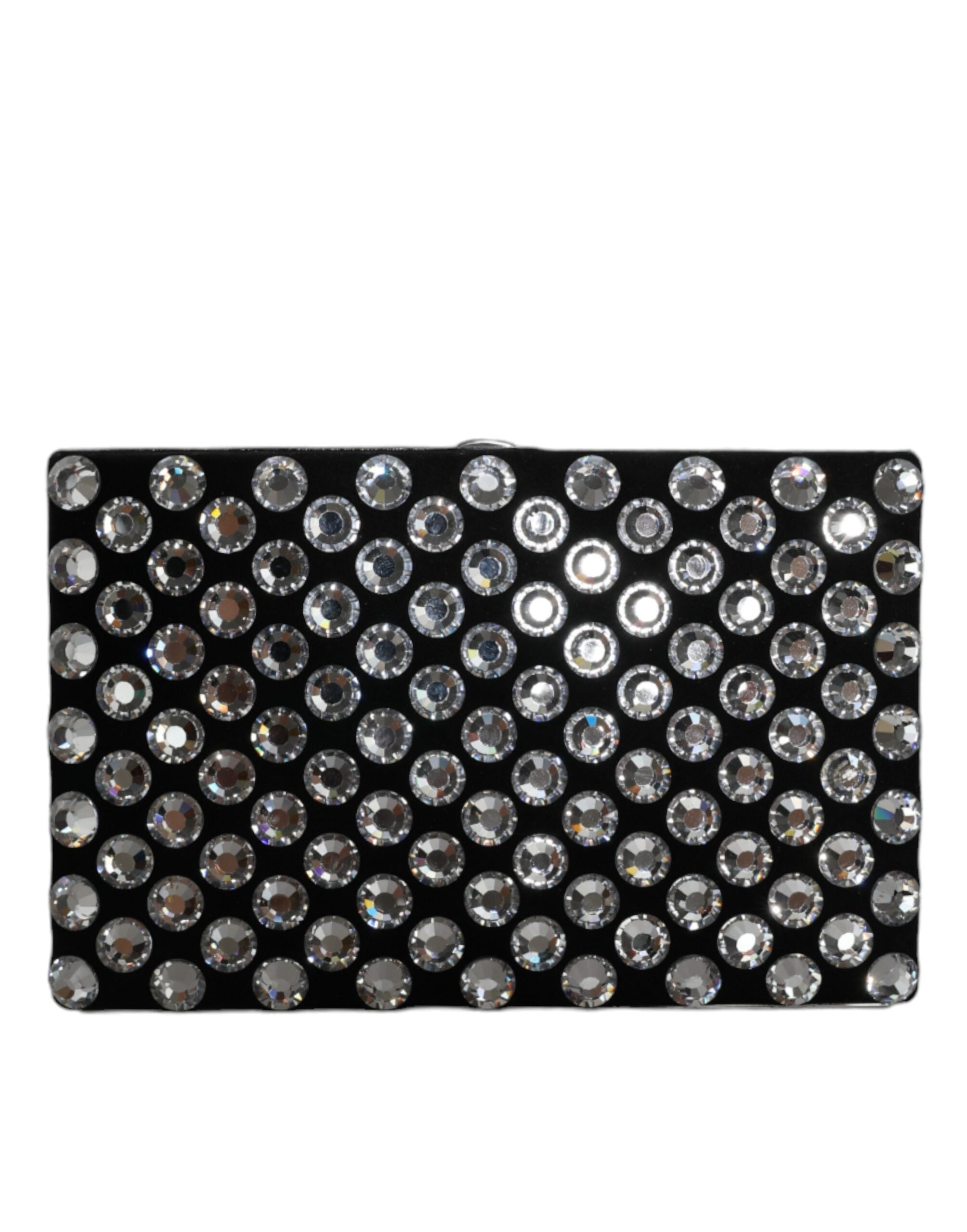 Black Velvet Crystal Clutch Evening Party Purse Bag Aluminium