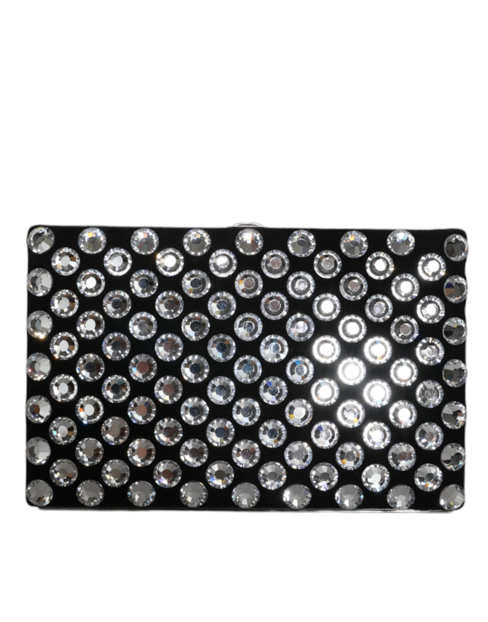 Black Velvet Crystal Clutch Evening Party Purse Bag Aluminium