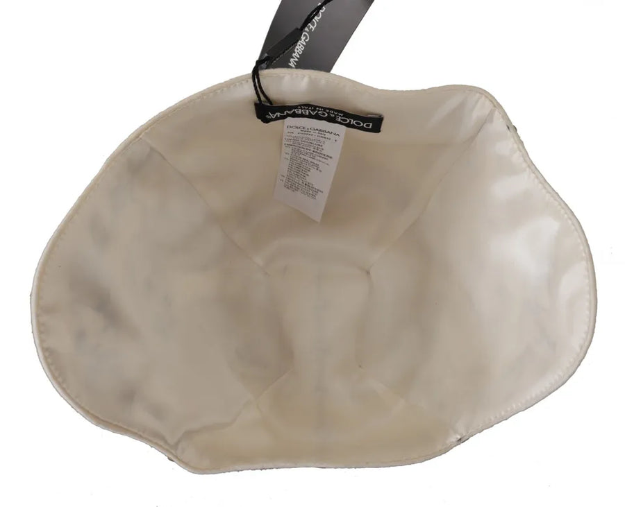 Dolce & Gabbana HAT9299 100% Wool hat in white