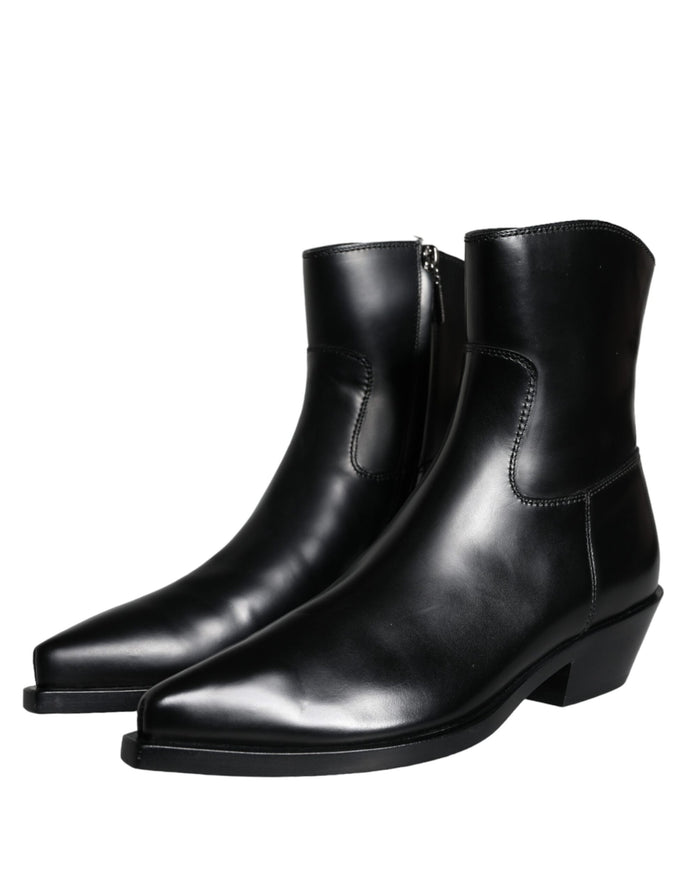 Dolce & Gabbana 100% Calf Leather ankle boot in black — view 2