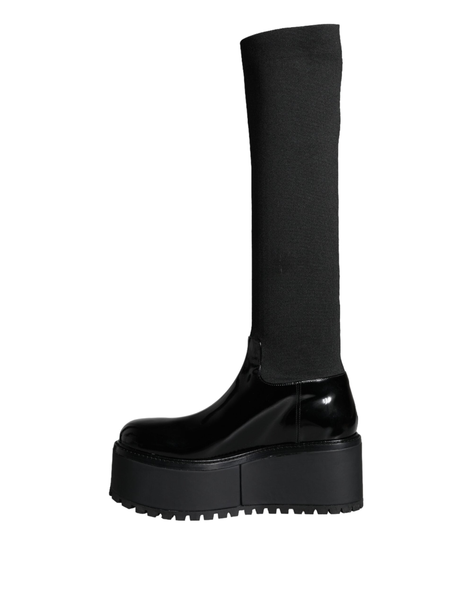 Dolce & Gabbana Leather knee-high boot in black — view 5