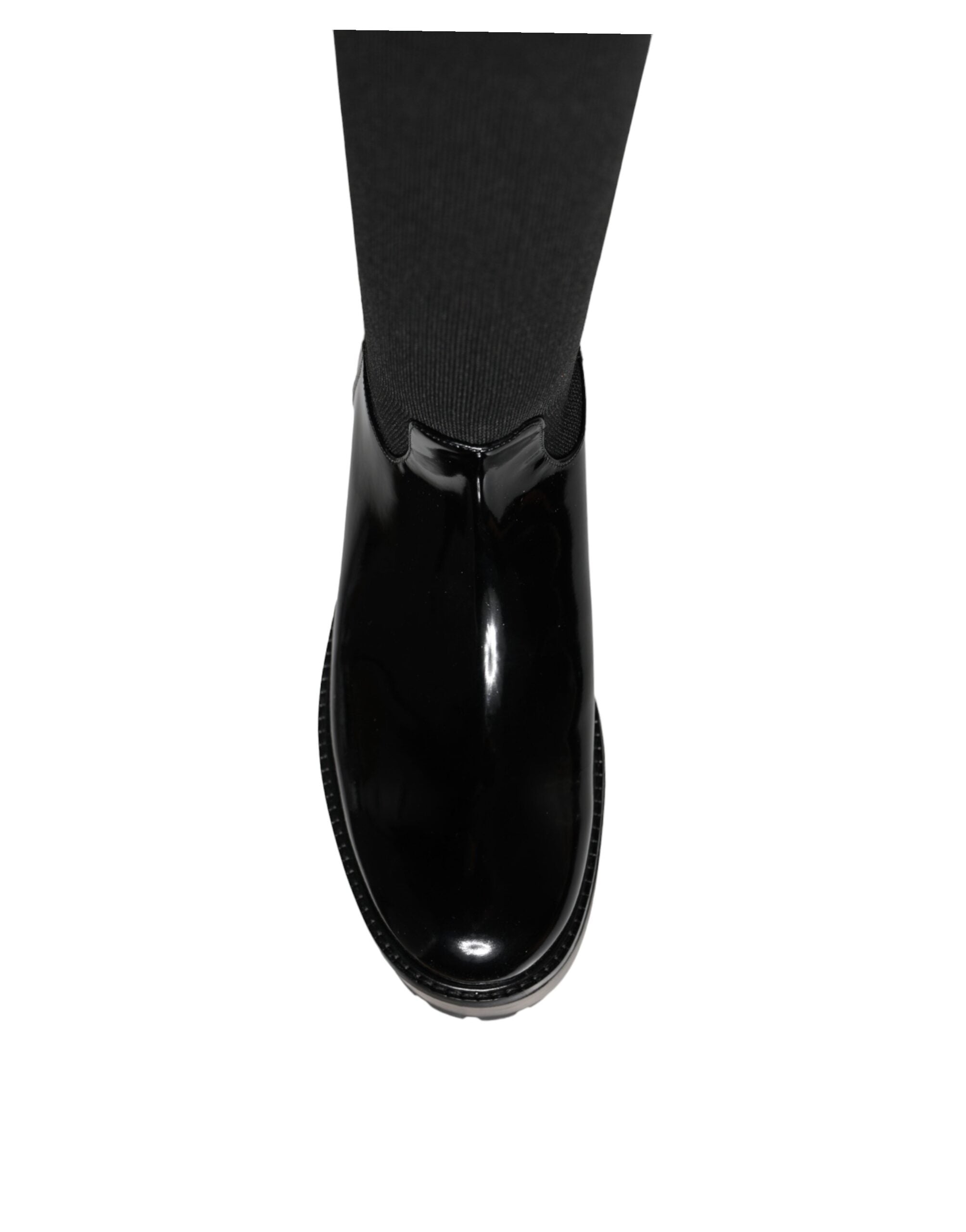 Dolce & Gabbana Leather knee-high boot in black — view 8