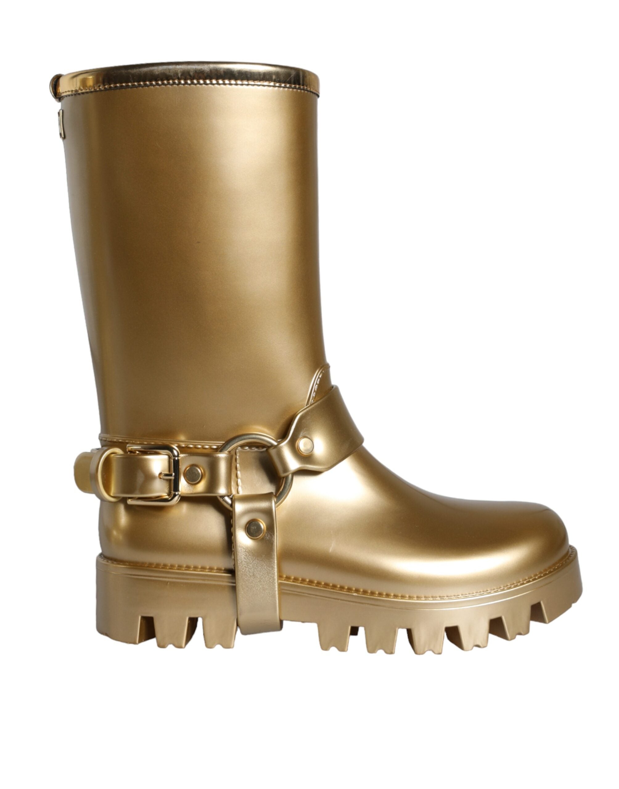 Dolce & Gabbana 90% PVC boot in gold — view 6