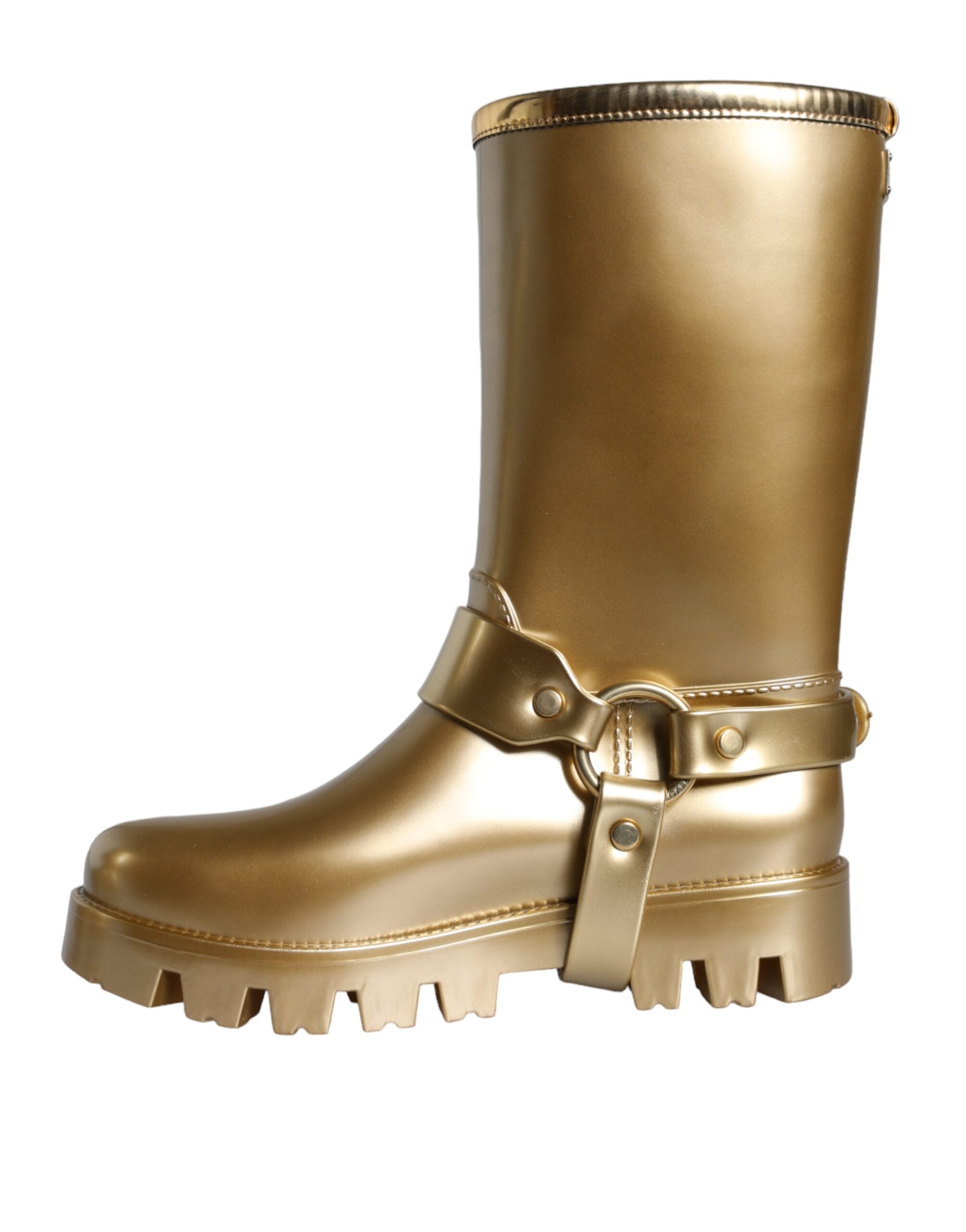 Dolce & Gabbana 90% PVC boot in gold — view 7