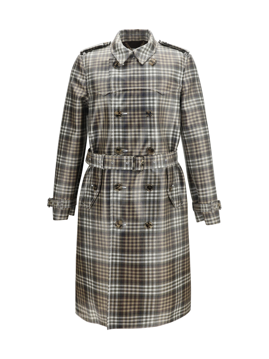 Burberry Outer: 100% Polyester; Inner: 65% Polyester trench coat in multicolor