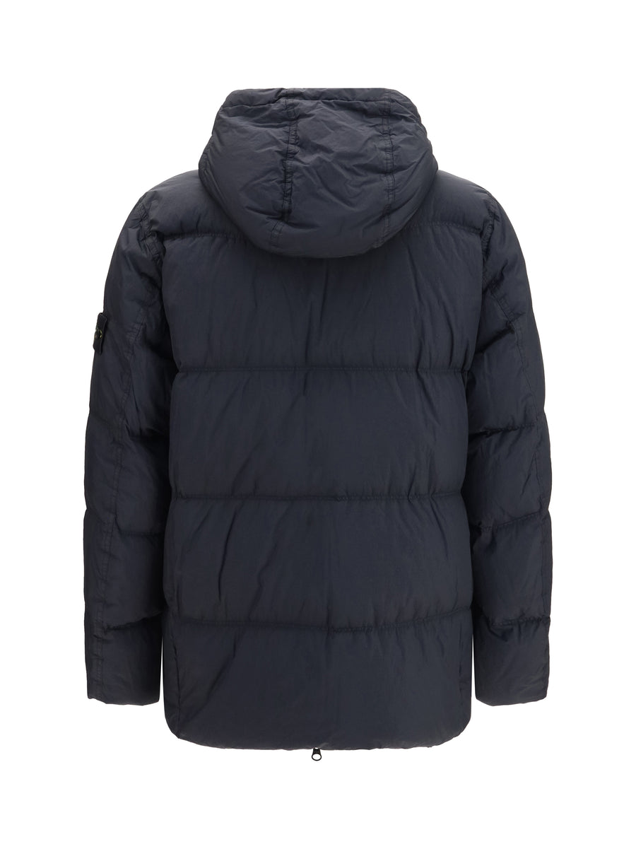 Down Jacket Crinkle Reps Ny Navy Blue Inner Goose