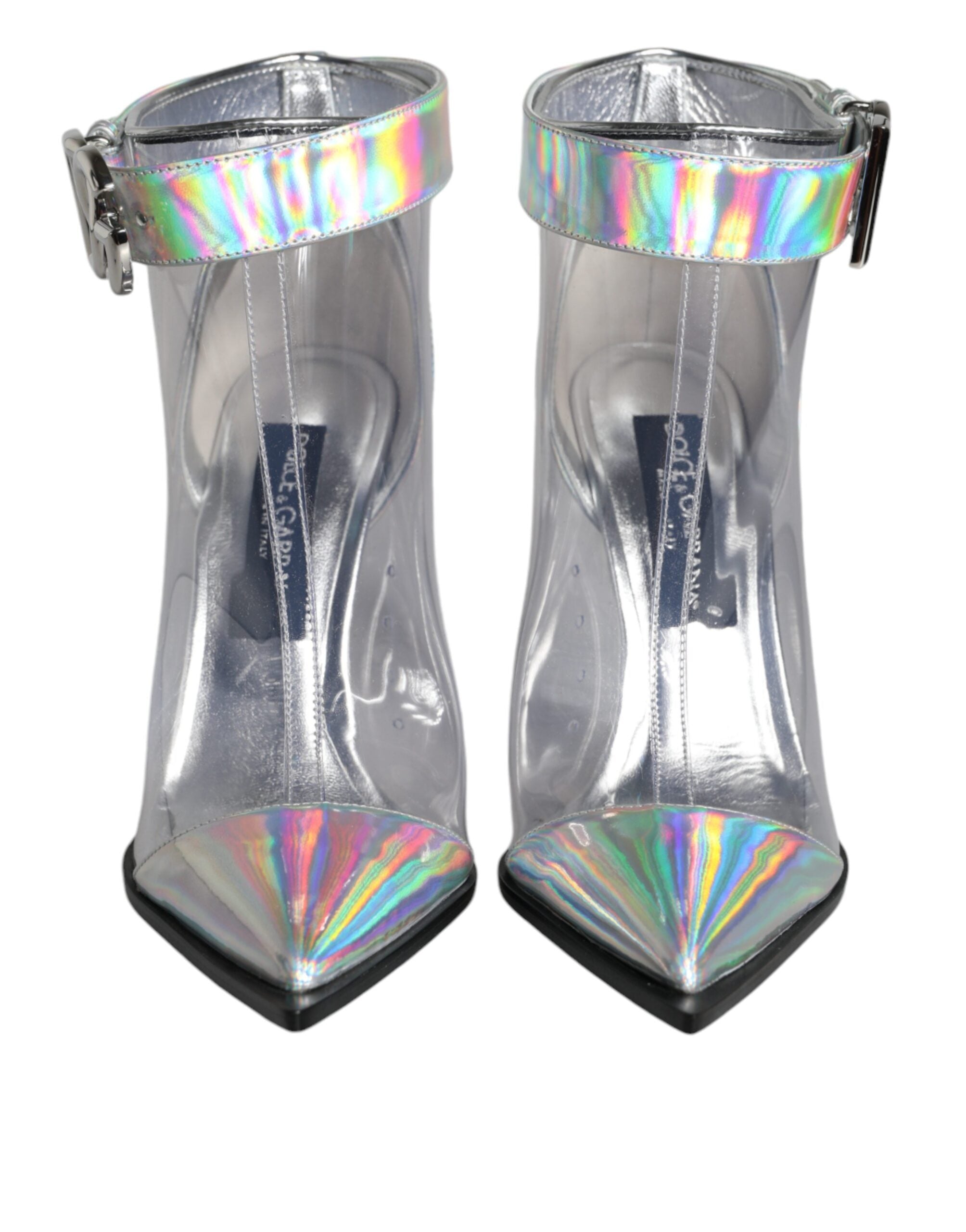 Dolce & Gabbana 70% PVC 20% Calf Leather 7% PU 3% Polyester boot in silver