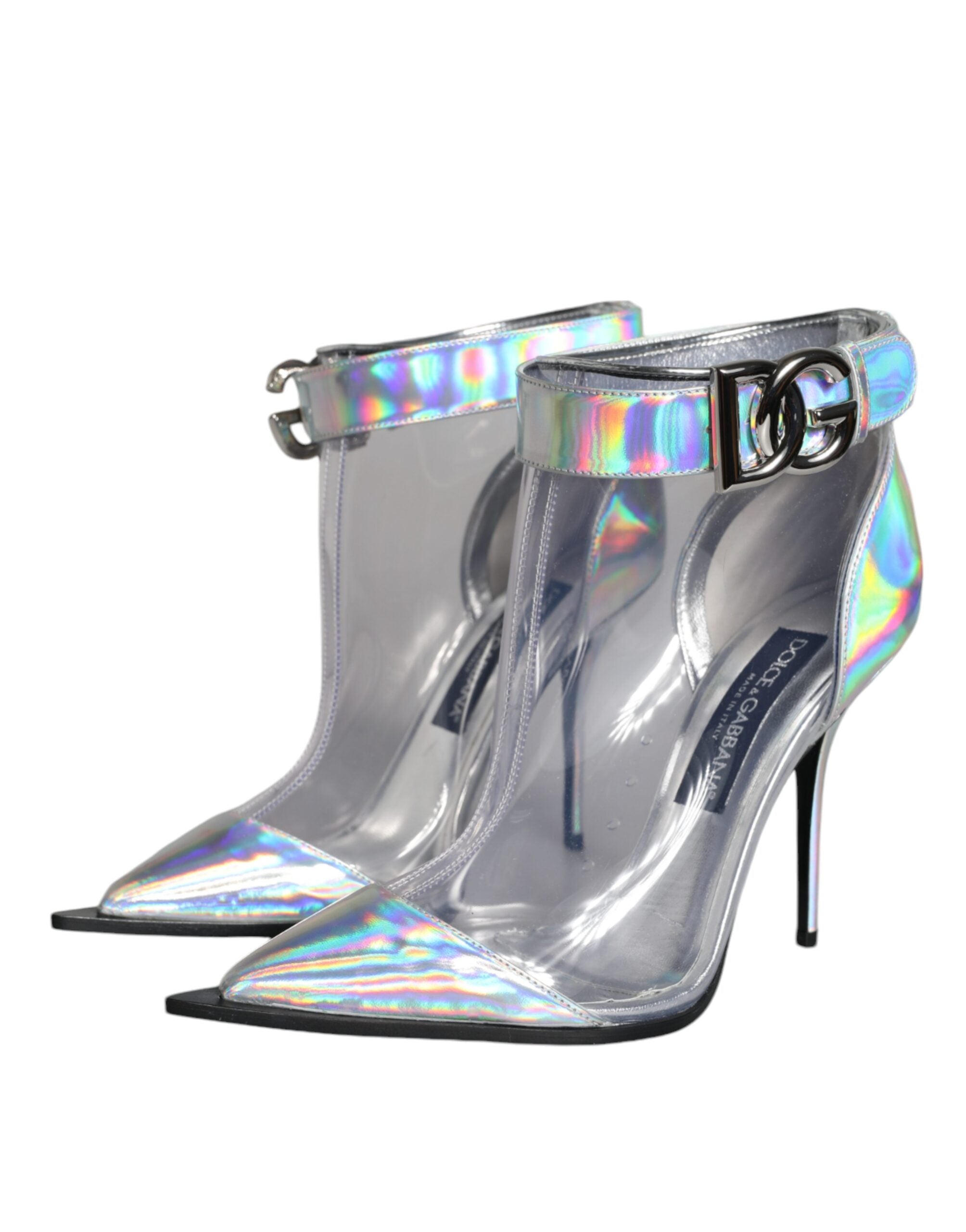 Dolce & Gabbana 70% PVC 20% Calf Leather 7% PU 3% Polyester boot in silver — view 2