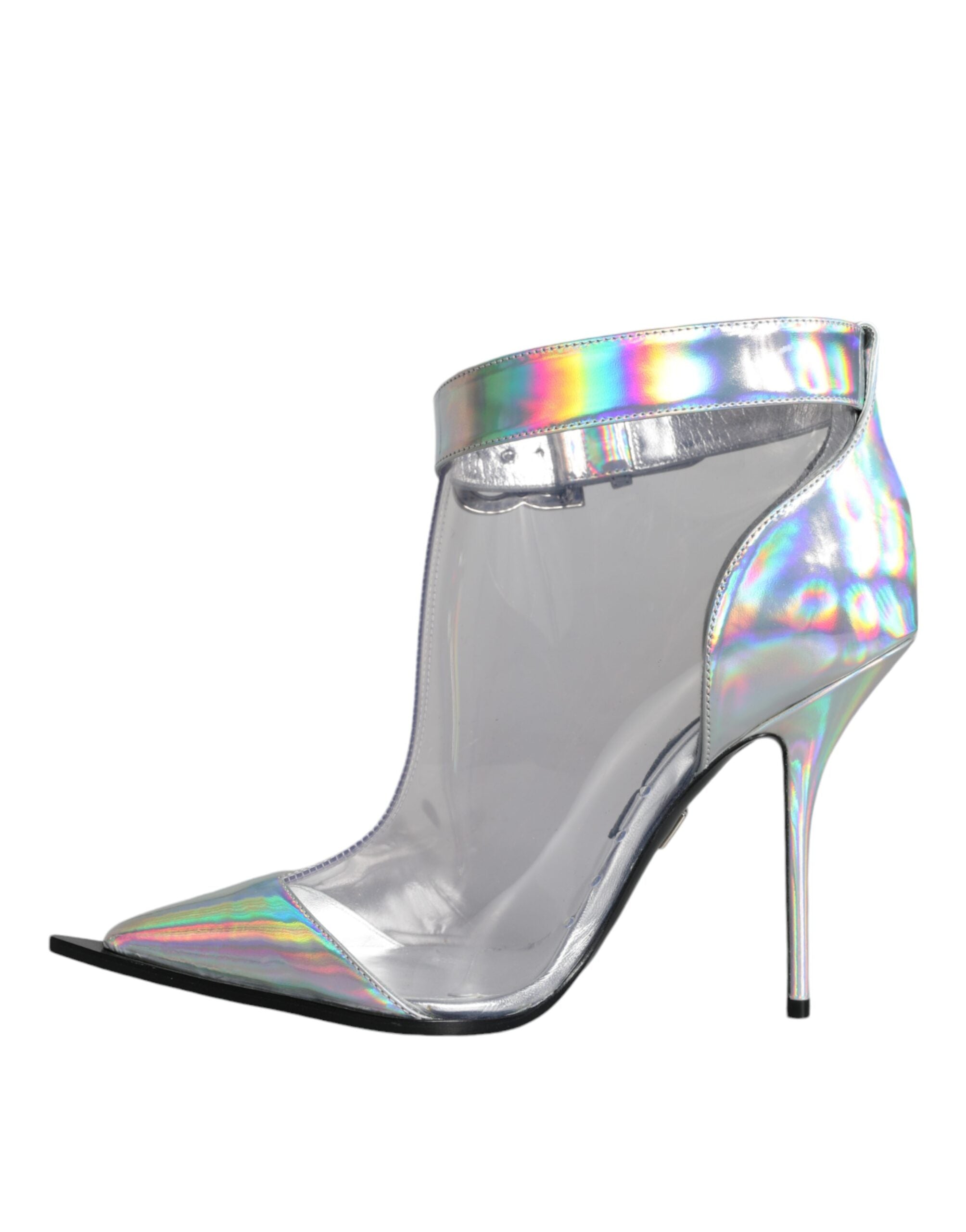 Dolce & Gabbana 70% PVC 20% Calf Leather 7% PU 3% Polyester boot in silver — view 3