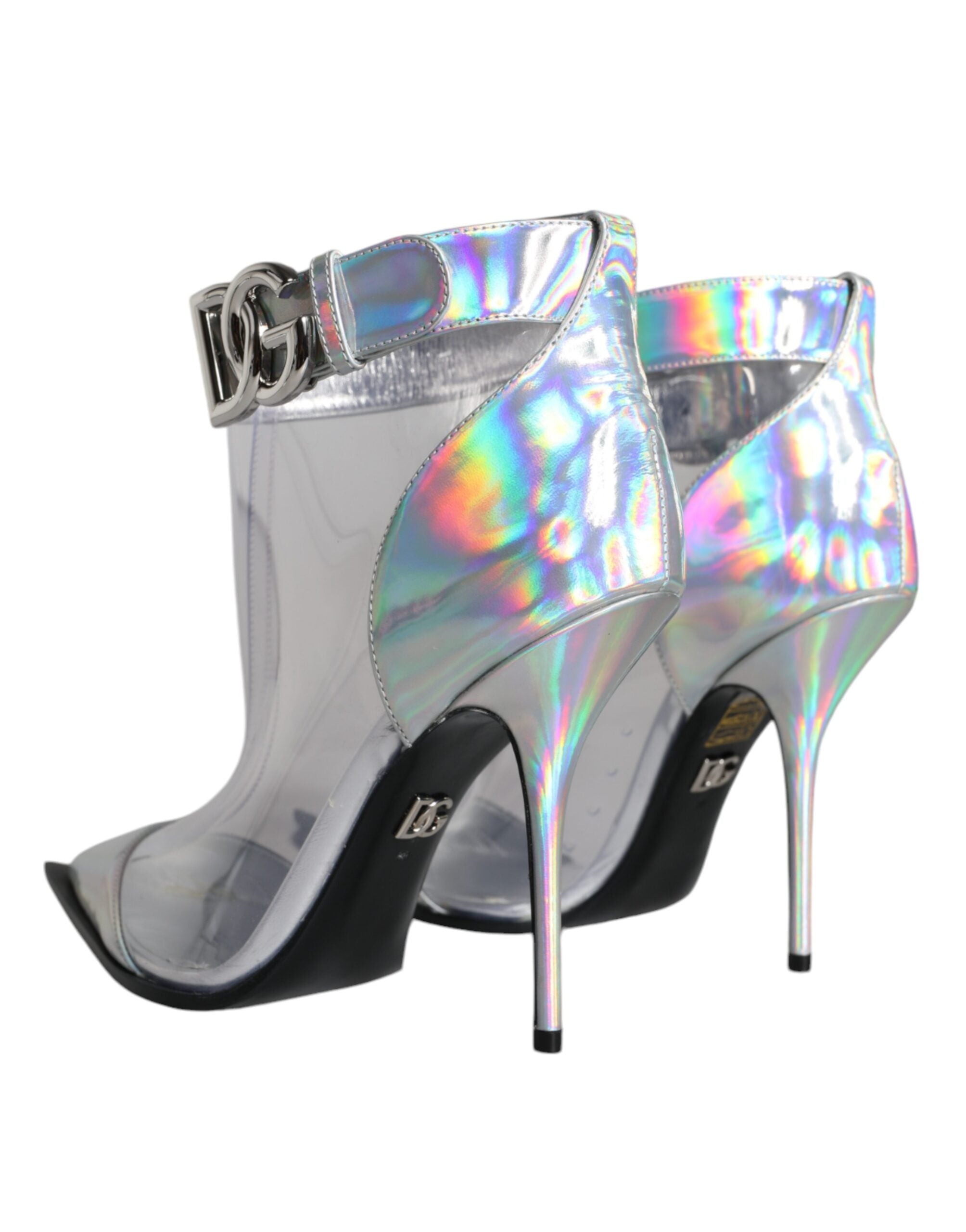 Dolce & Gabbana 70% PVC 20% Calf Leather 7% PU 3% Polyester boot in silver — view 4