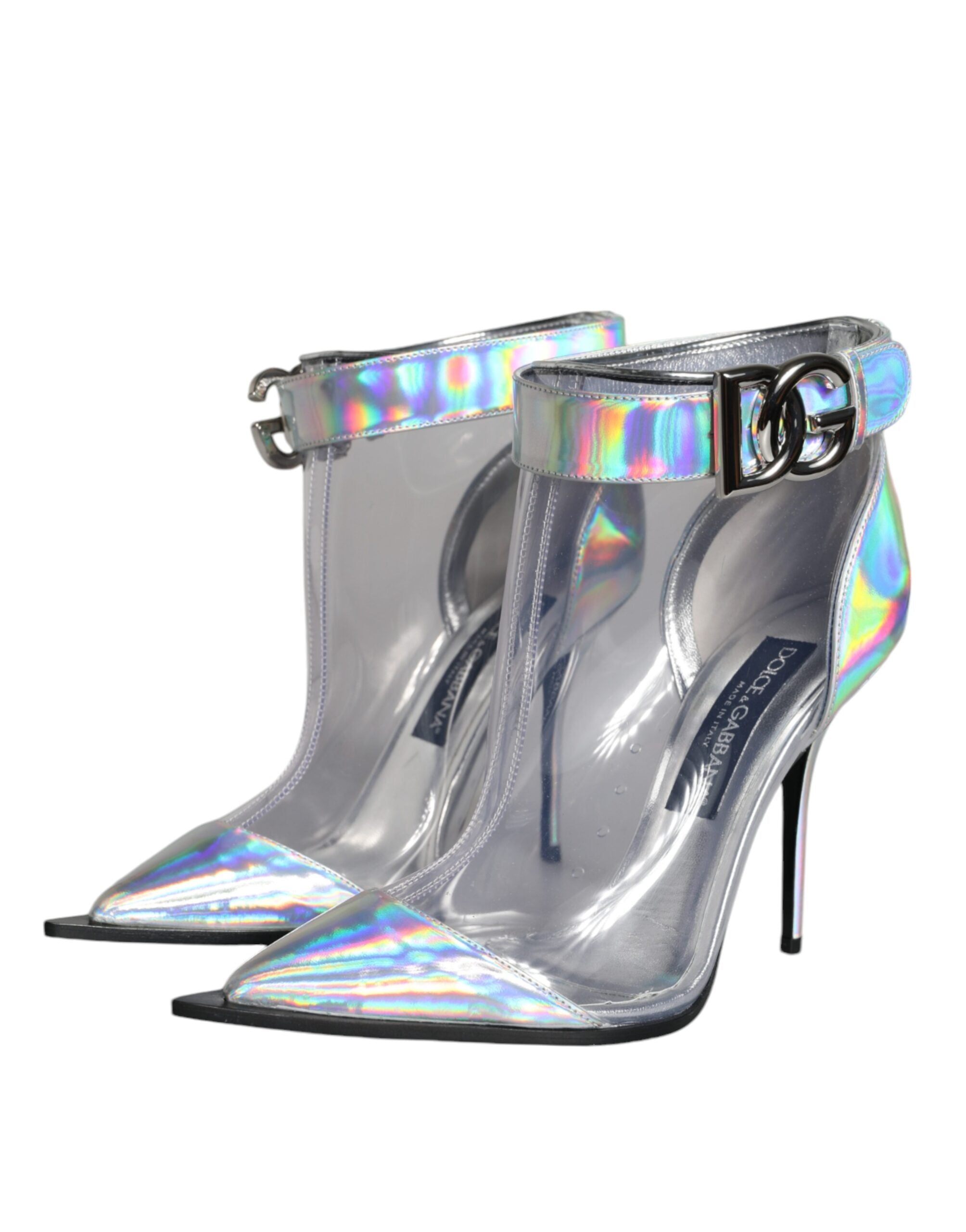 Dolce & Gabbana 70% PVC 20% Calf Leather 7% PU 3% Polyester boot in silver — view 5