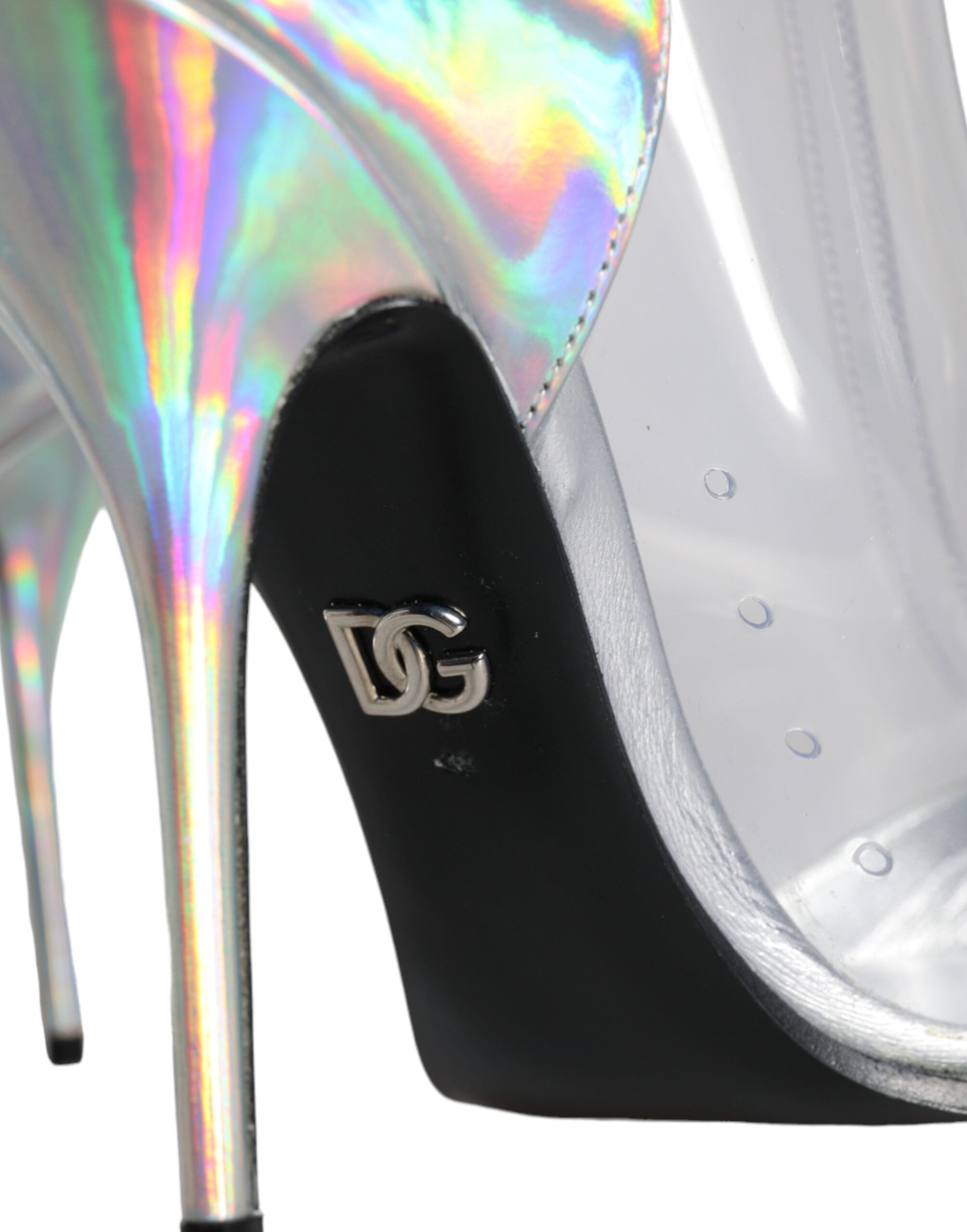 Dolce & Gabbana 70% PVC 20% Calf Leather 7% PU 3% Polyester boot in silver — view 8