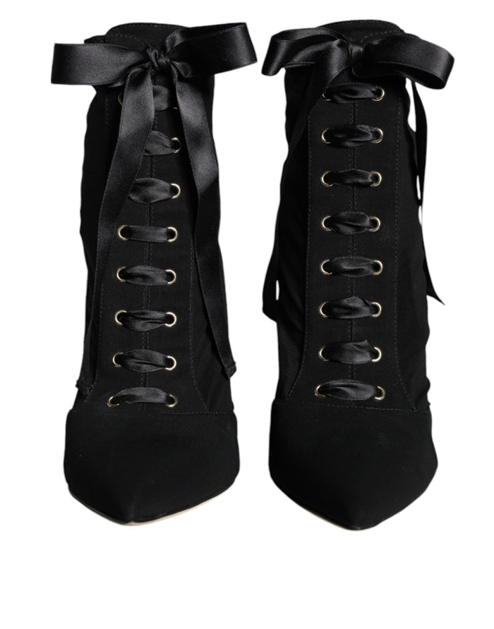 Dolce & Gabbana Suede ankle boot in black