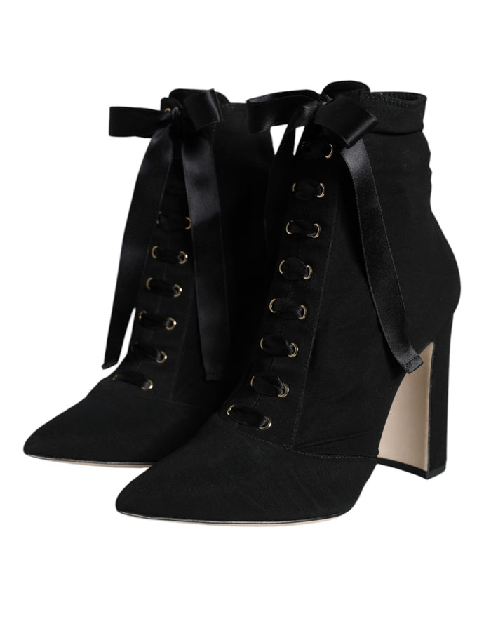 Dolce & Gabbana Suede ankle boot in black — view 2