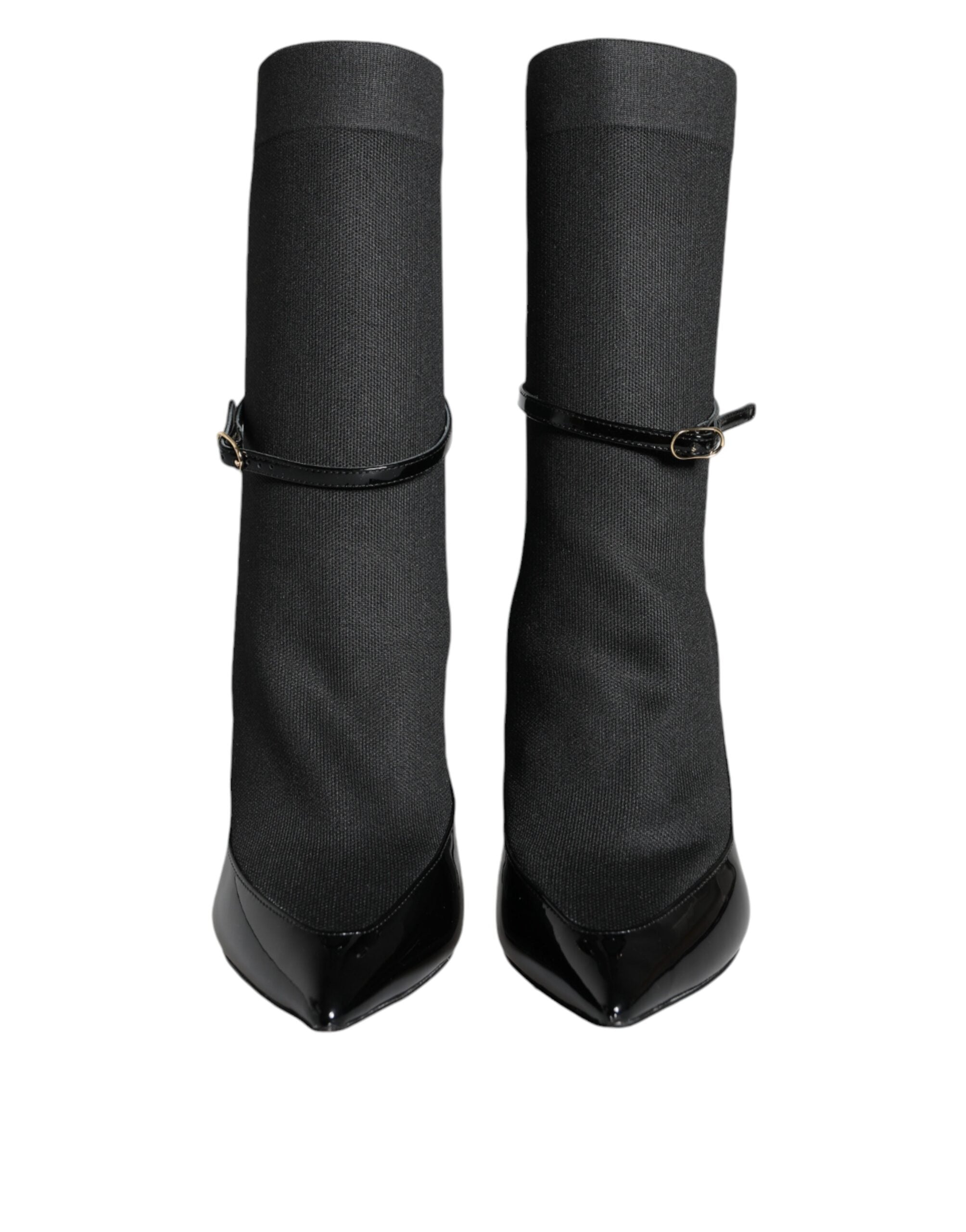 Dolce & Gabbana Patent Leather ankle boot in black