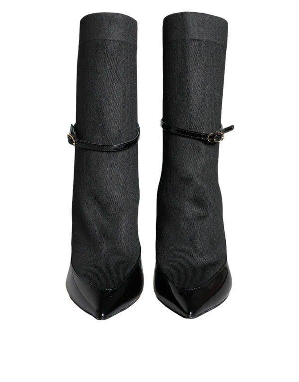 Dolce & Gabbana Patent Leather ankle boot in black