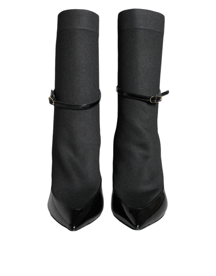 Dolce & Gabbana Patent Leather ankle boot in black