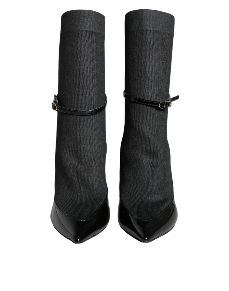 Dolce & Gabbana Patent Leather ankle boot in black