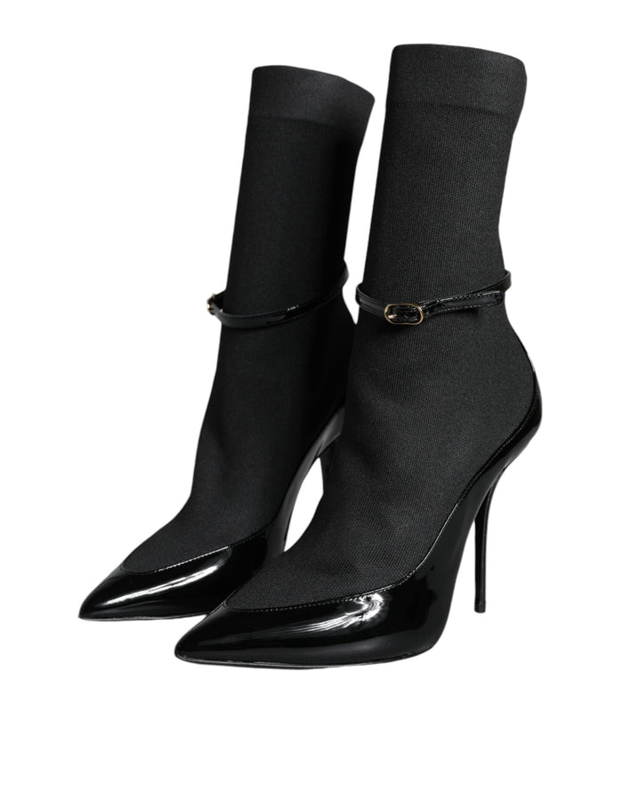 Dolce & Gabbana Patent Leather ankle boot in black — view 2