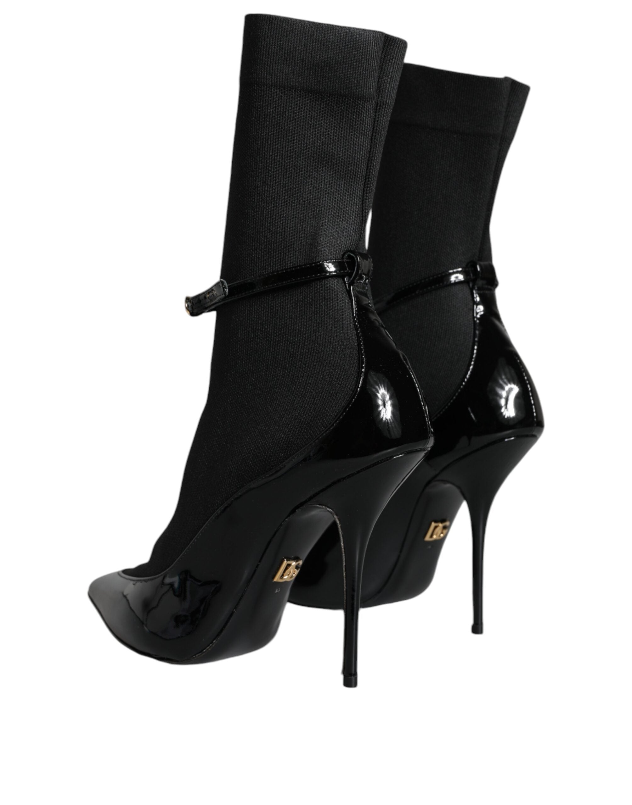 Dolce & Gabbana Patent Leather ankle boot in black — view 3