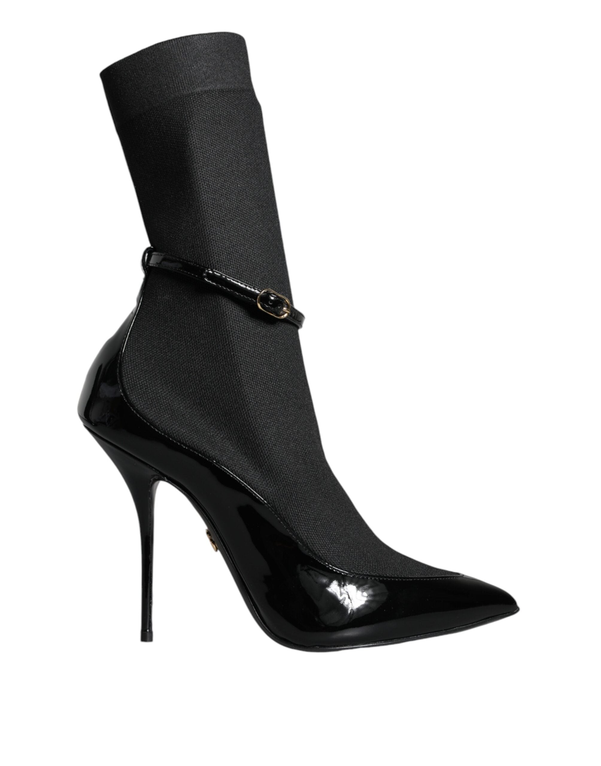 Dolce & Gabbana Patent Leather ankle boot in black — view 4