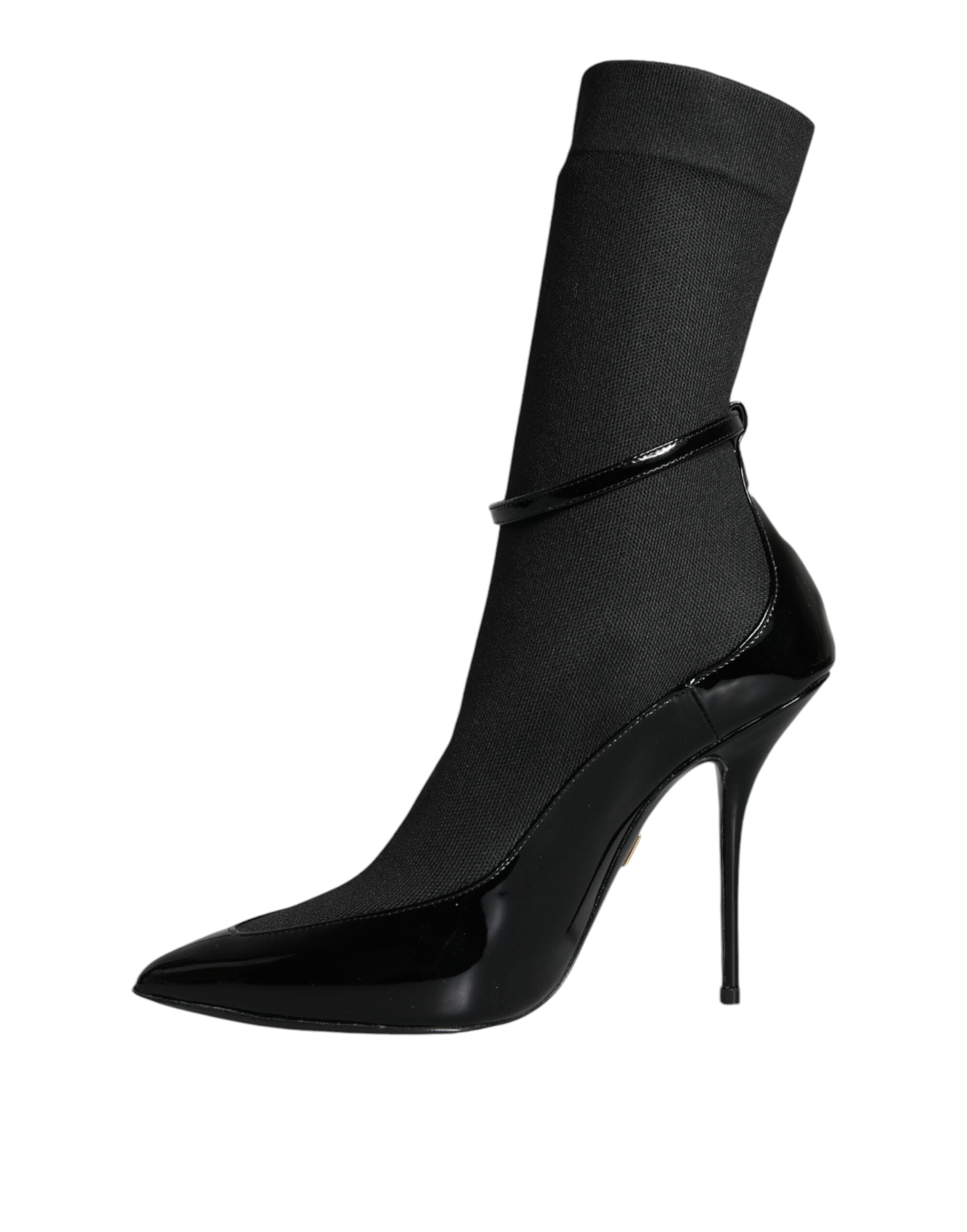 Dolce & Gabbana Patent Leather ankle boot in black — view 5