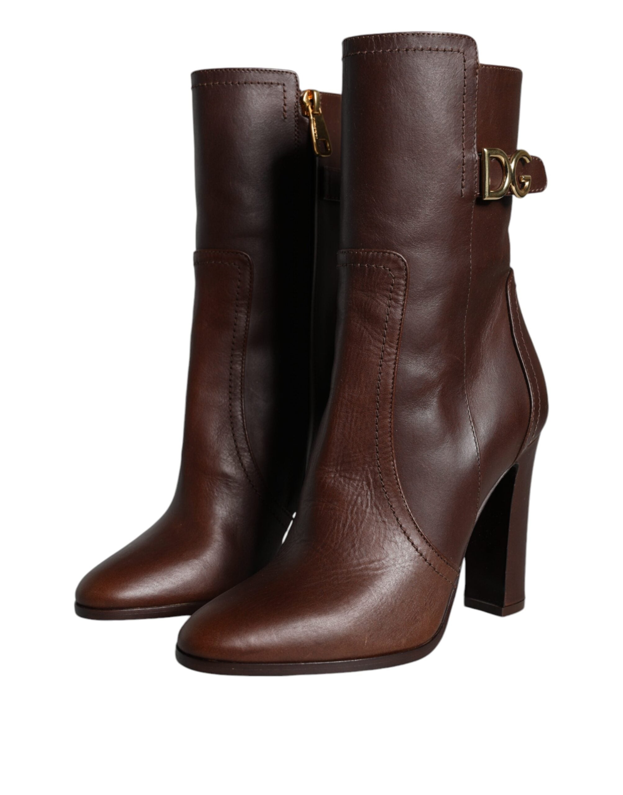 Dolce & Gabbana 100% Calf Leather boot in brown — view 2