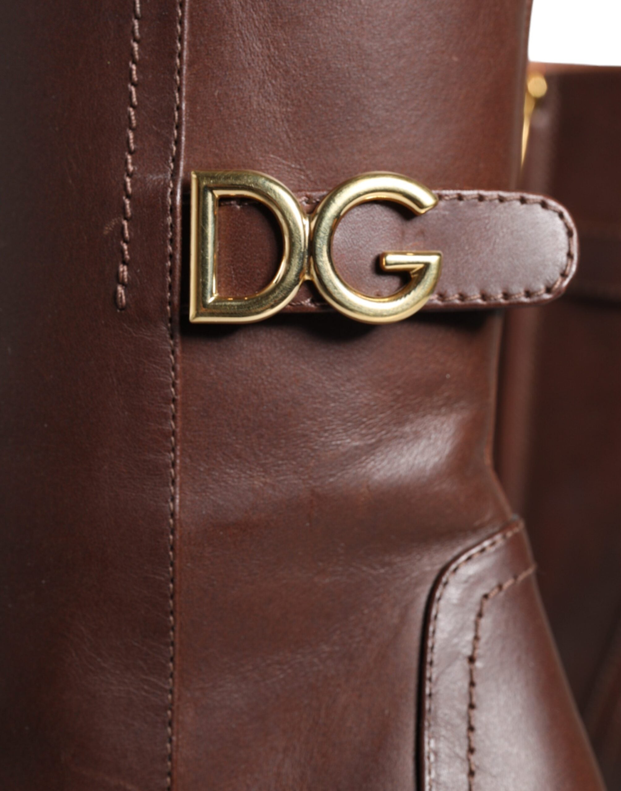 Dolce & Gabbana 100% Calf Leather boot in brown — view 4
