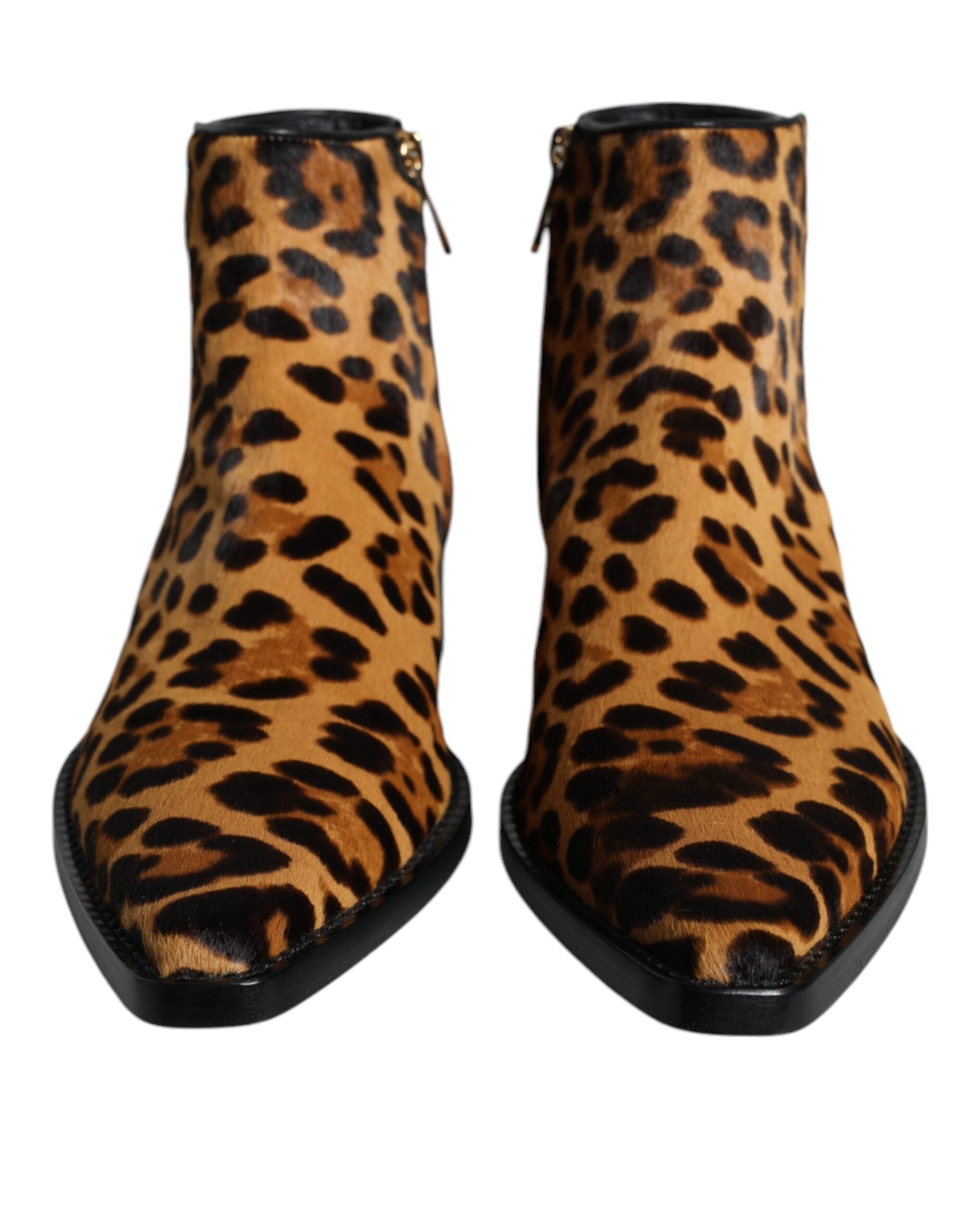 Dolce & Gabbana 91% Calf Fur ankle boot in brown