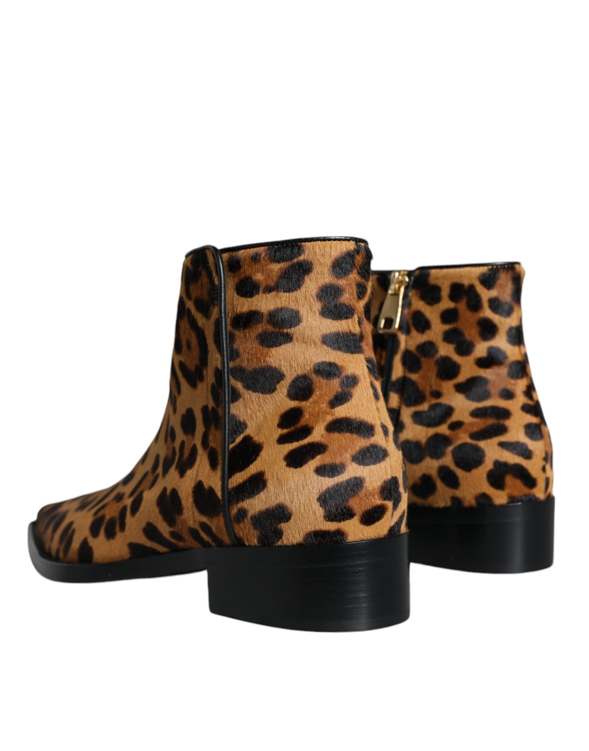 Dolce & Gabbana 91% Calf Fur ankle boot in brown — view 5