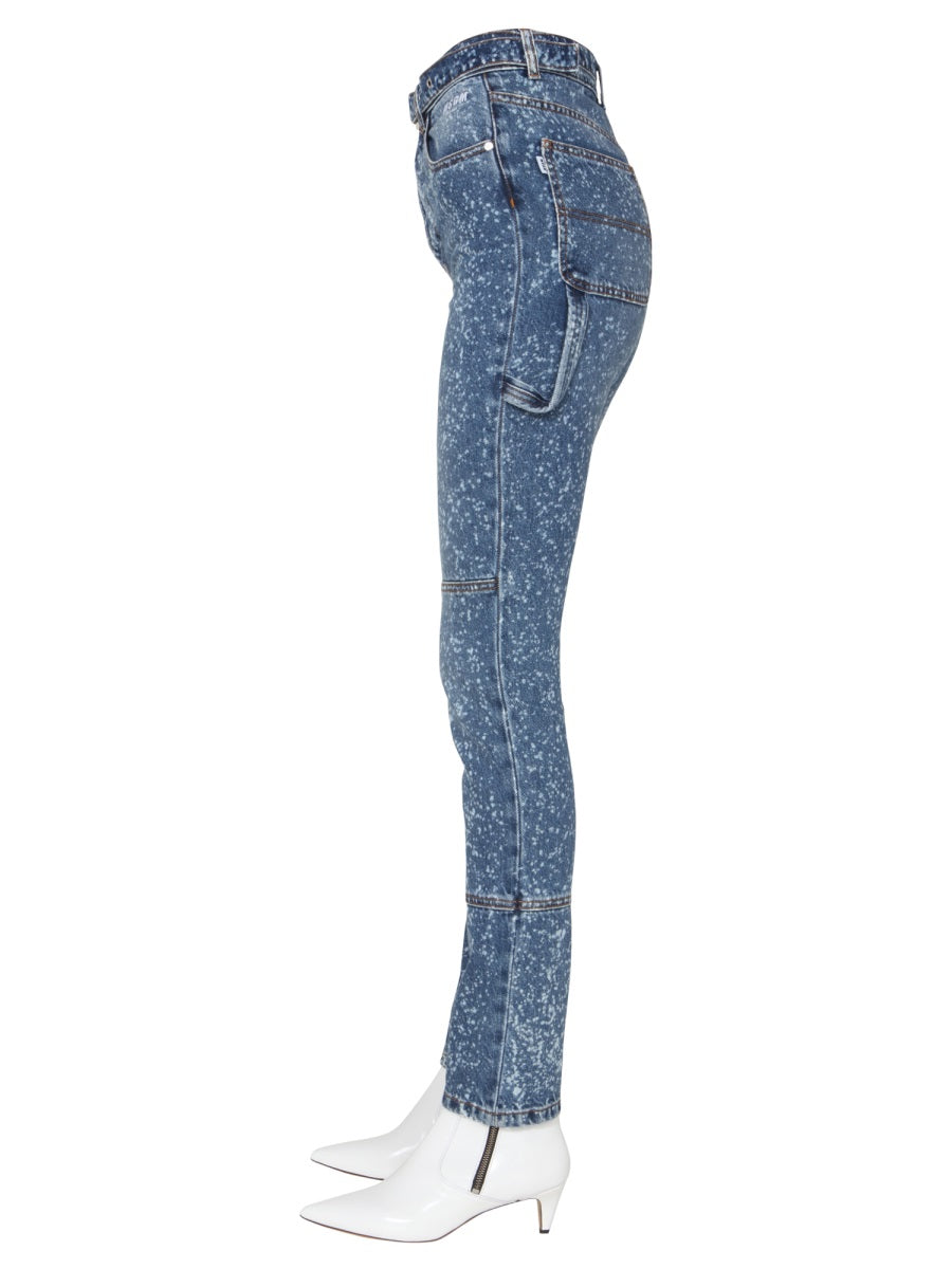 Skinny Fit Jeans Blue Cotton