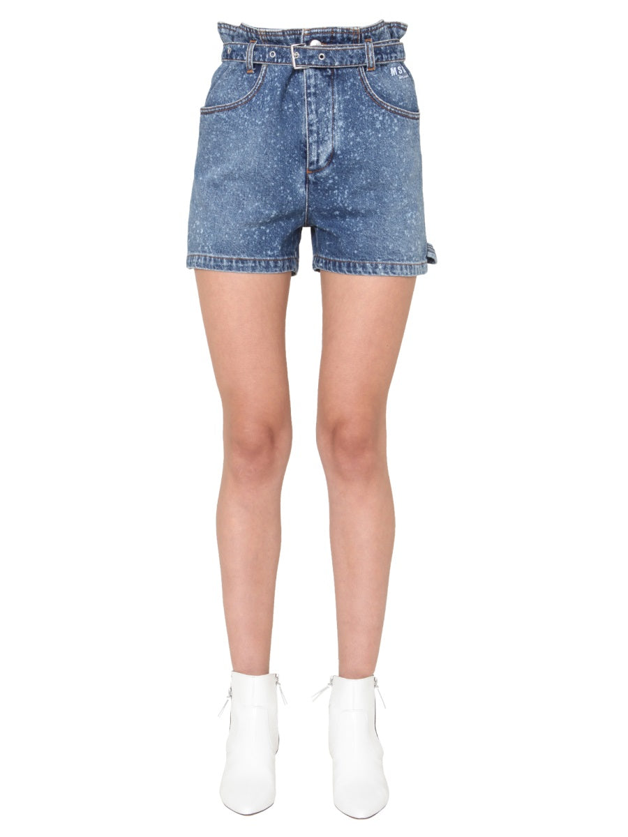 Denim Shorts Blue Cotton