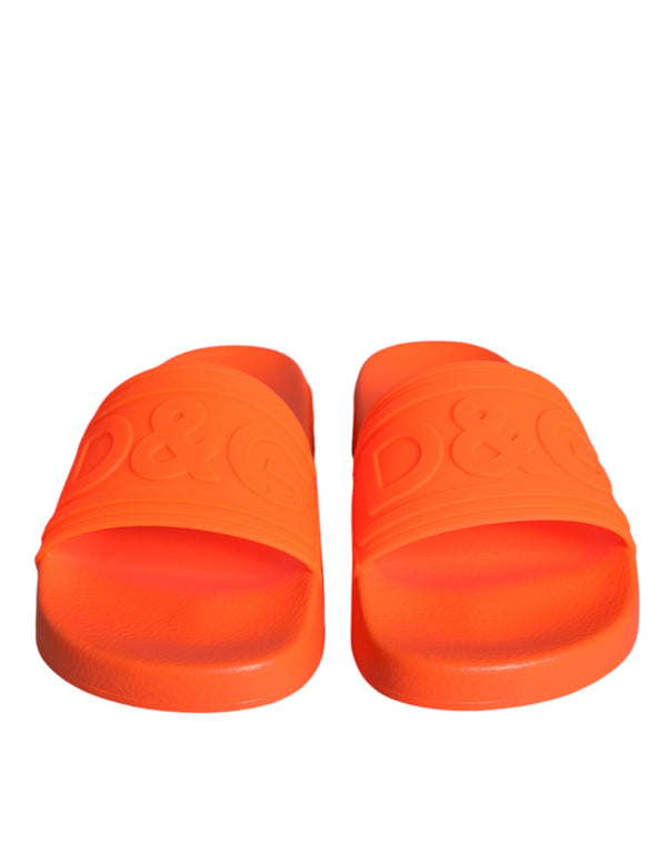 Dolce & Gabbana 100% Rubber slides in orange