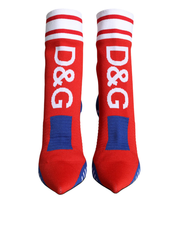 Dolce & Gabbana 90% Polyester 10% Leather boot in red