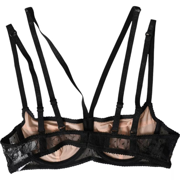Dolce & Gabbana 70% Nylon 30% Viscose bra in black