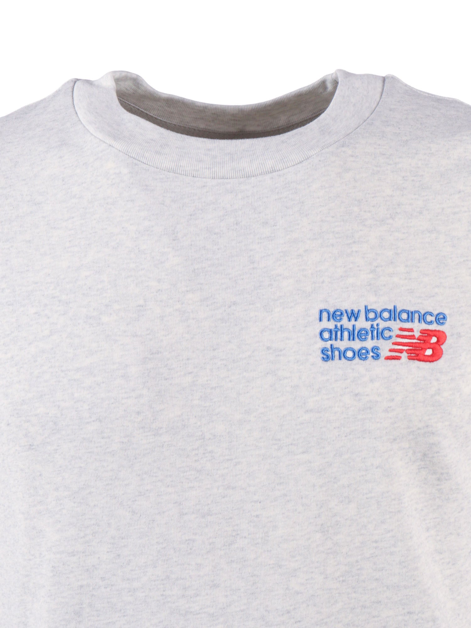Athletics Premium Logo T-Shirt - Ash Heather Grey Cotton Short Sleeves