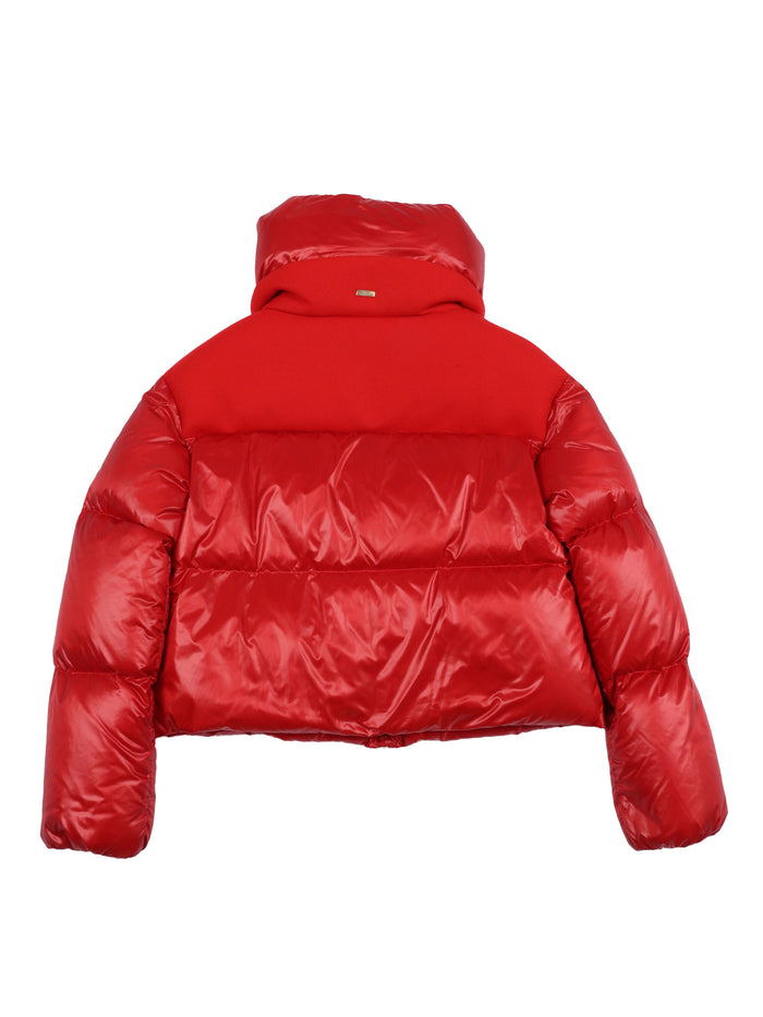 Girl Down Jacket Red Short Puffer