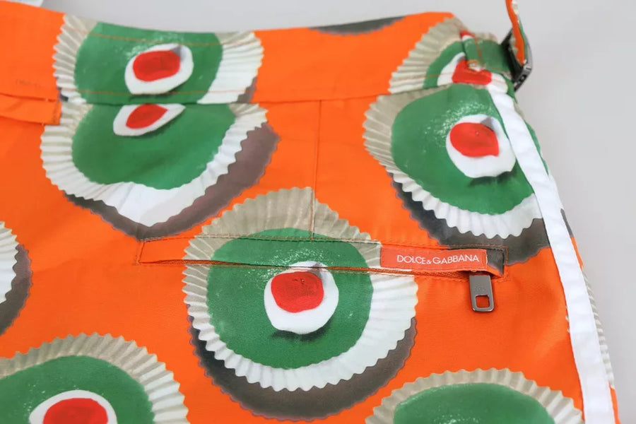 Dolce & Gabbana 100% Polyester swim shorts in orange