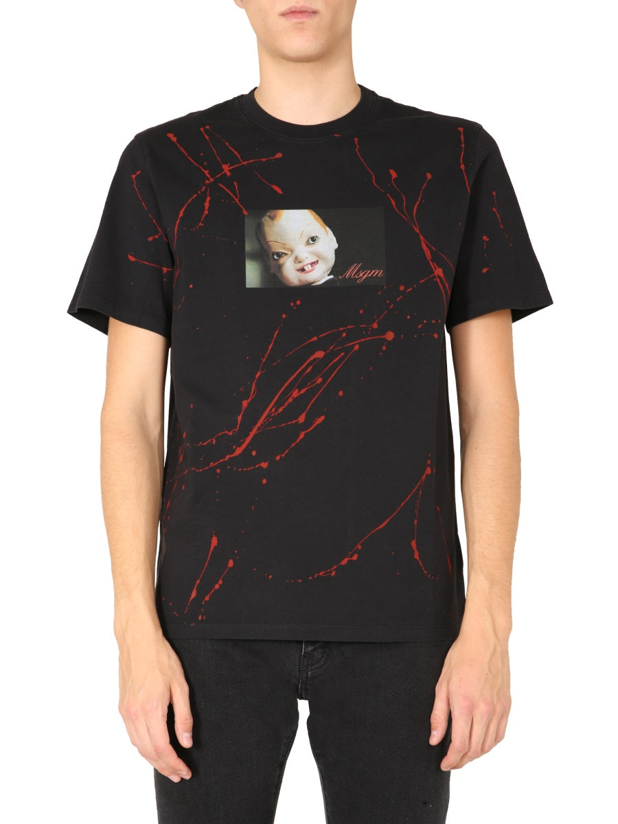 Crew Neck T-Shirt Black Cotton T-shirts