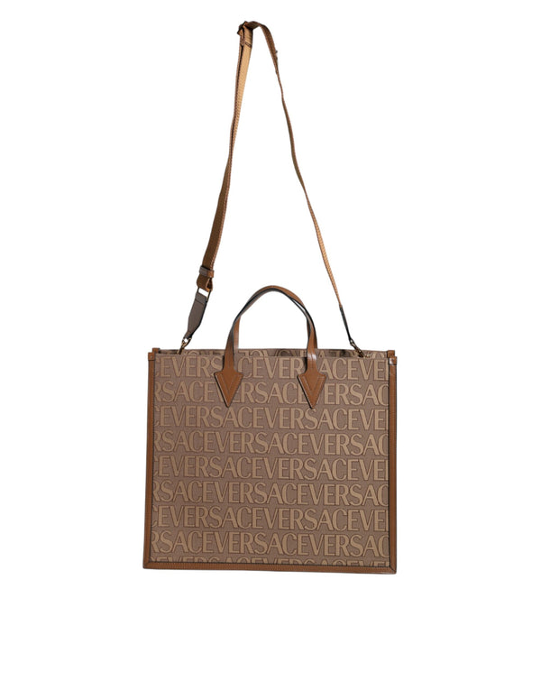 Versace 60% Cotton 40% Viscose tote bag in brown