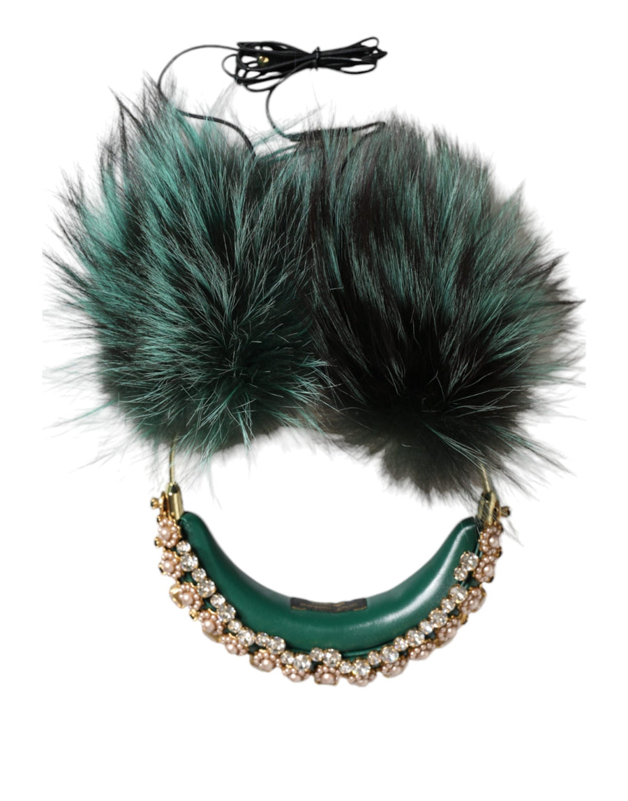 Dolce & Gabbana Brass hair clip in green